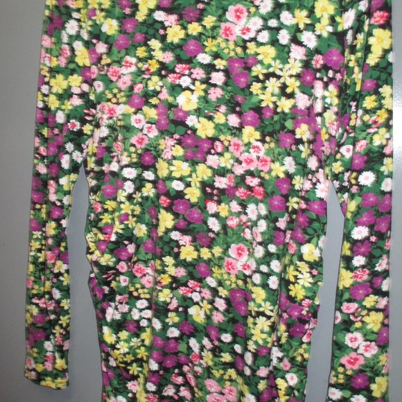 MamaLicious Women's Dress Size L Crew Neck Long Sleeve Multi Color Flower Print - Picture 4 of 9